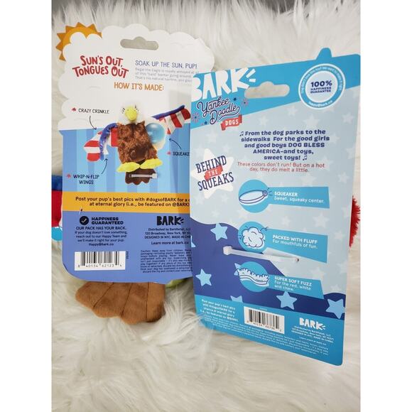 NEW LOT Bark Box Regal The Eagle Dog Toy CRAZY CRINKLE squeak 4th july dog toy - Picture 5 of 6